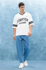 Loose Fit Crew Neck Printed Short Sleeve T-Shirt