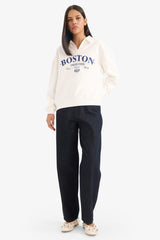 Relax Fit Printed Long Sleeve Sweatshirt