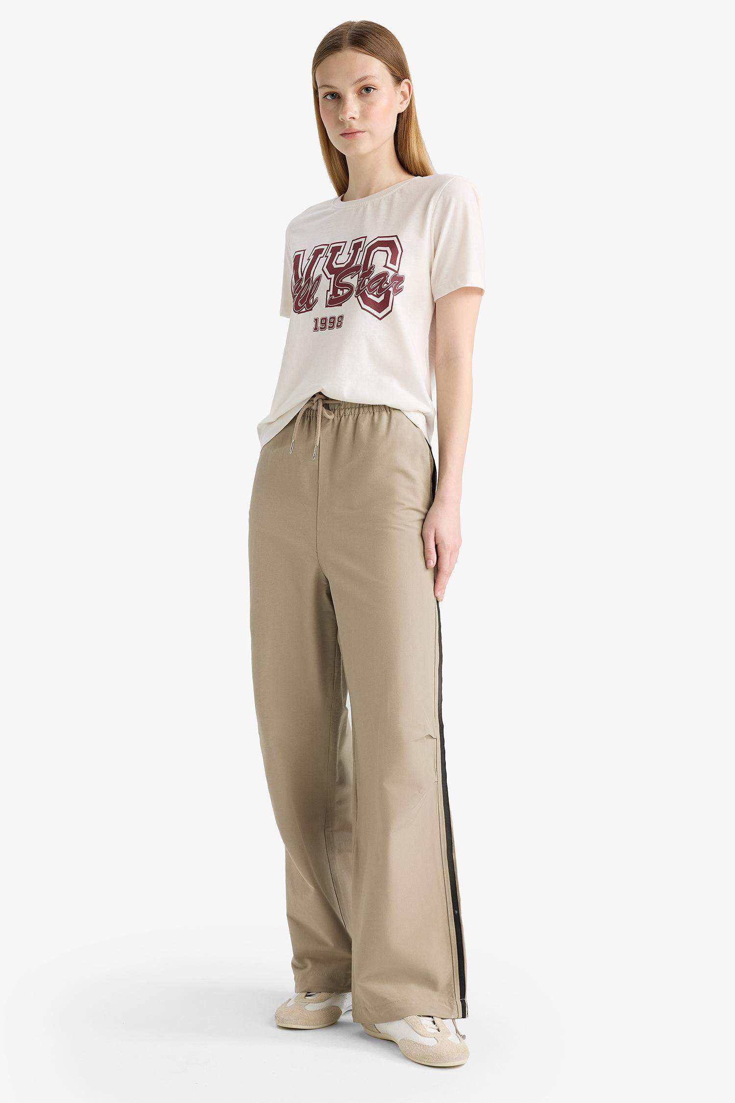 Cool parachute normal waist pants
