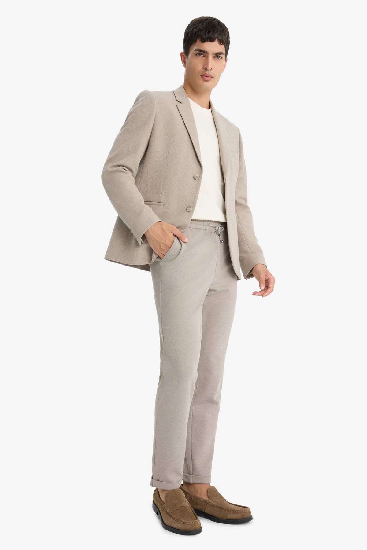 Jogger Fit Short Leg Cotton Trousers