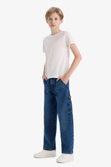 Boys Wide Leg Straight Leg Jeans