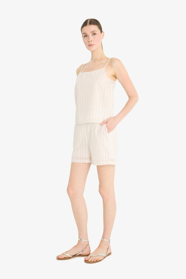 High Waist Pocketed Straight Leg Shorts Main Image