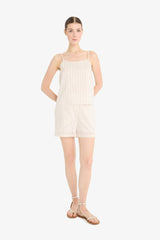 High Waist Pocketed Straight Leg Shorts