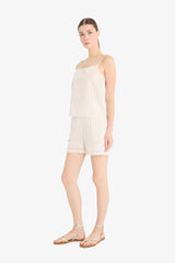 High Waist Pocketed Straight Leg Shorts