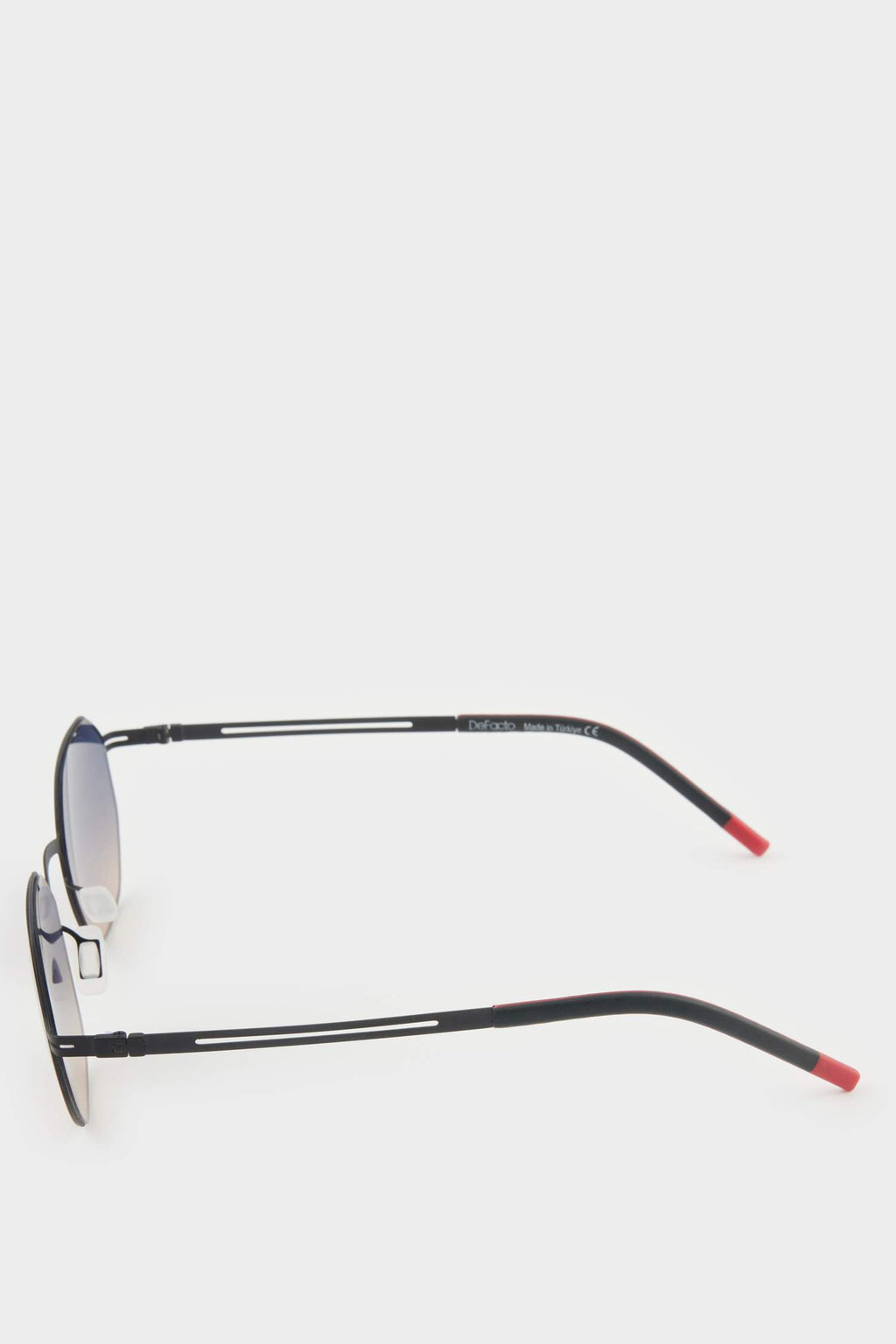 Men's Hexagonal Green Metal Frame Smoked Lens UV Sunglasses