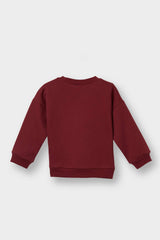 Baby Girl Crew Neck Printed Sweatshirt with Soft, Fleece Lining