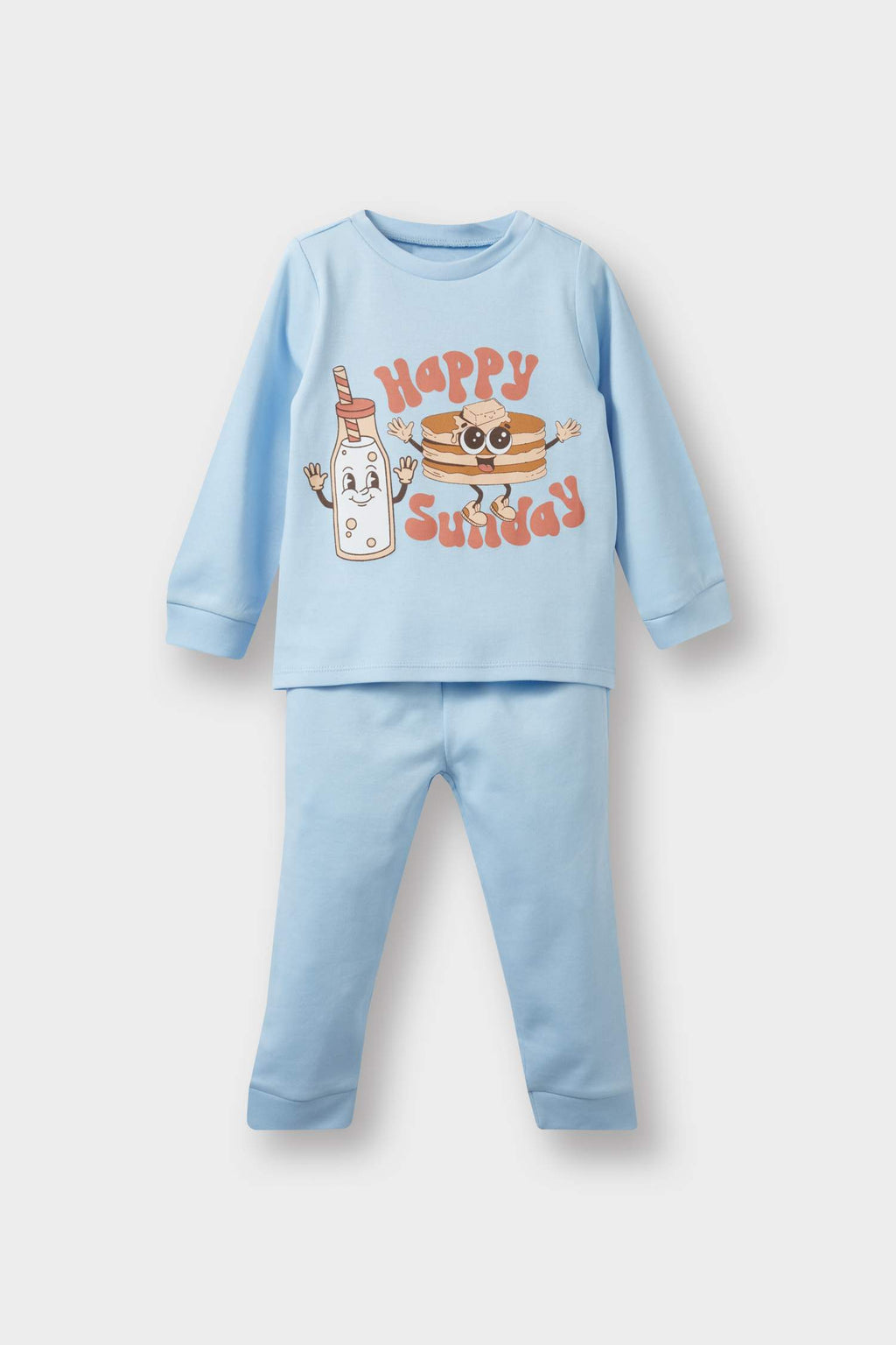 Baby Boy Pajama Set Printed Long Sleeve Top and Long Bottom
