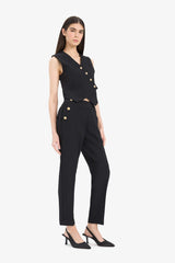 Carrot Fit Regular Hem With Pockets Trousers