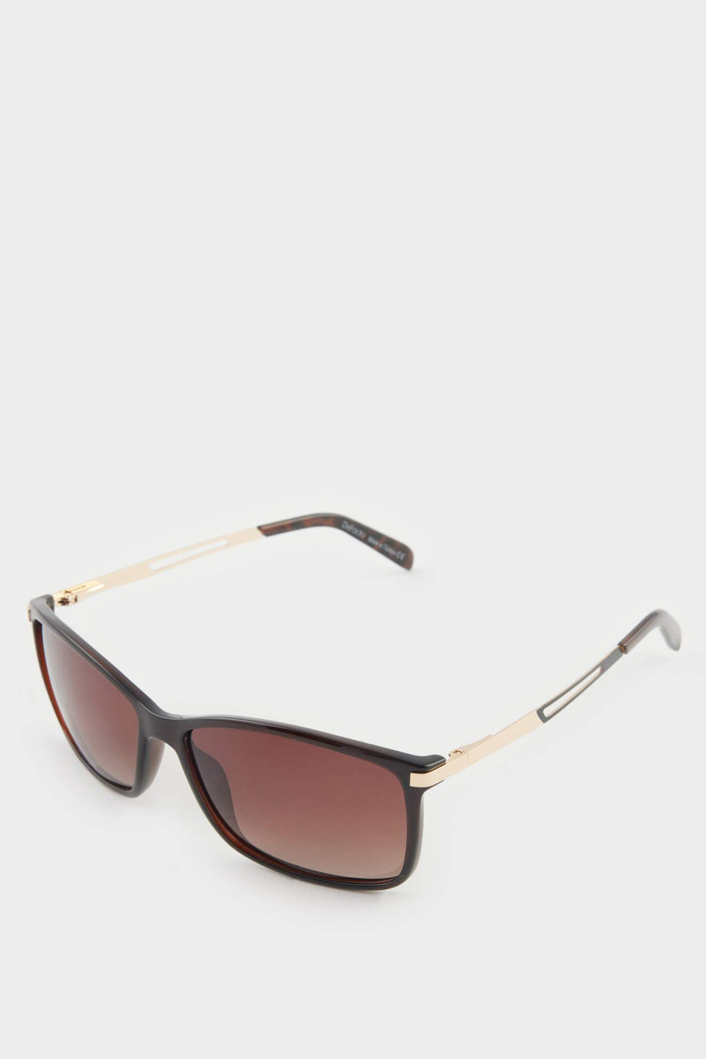 Men's Classic Brown Plastic Frame Brown Lens Polarized Sunglasses