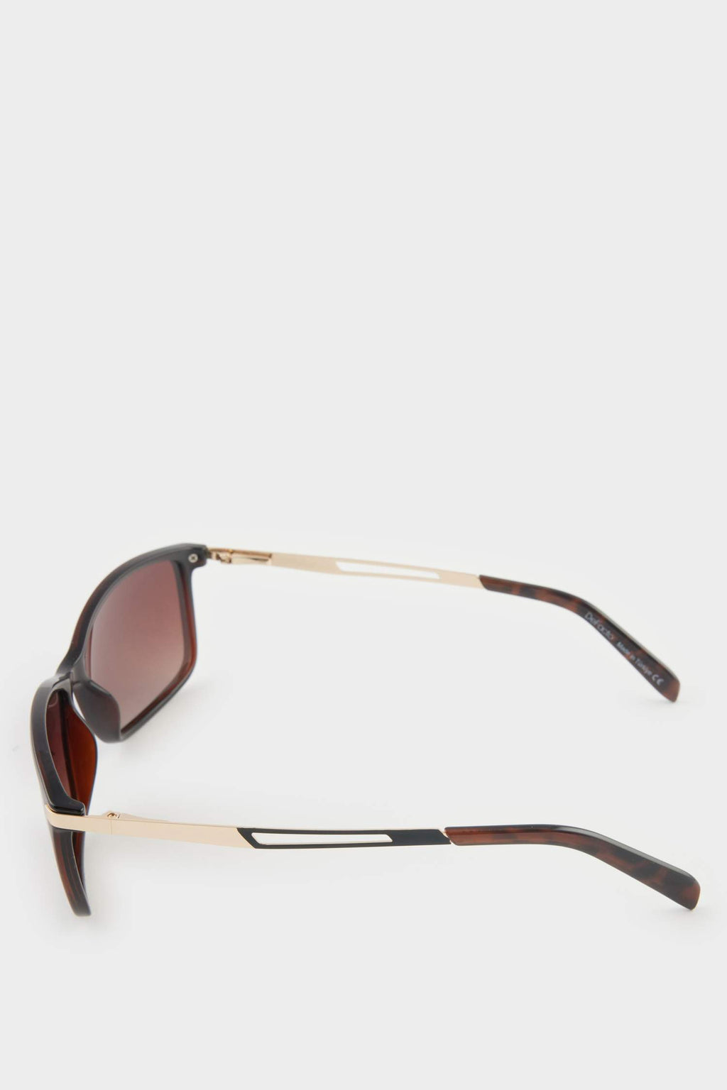 Men's Classic Brown Plastic Frame Brown Lens Polarized Sunglasses