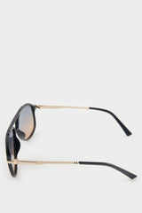 Men's Oval Large Colorful Metal Frame Gradient Glass Polarized Sunglasses