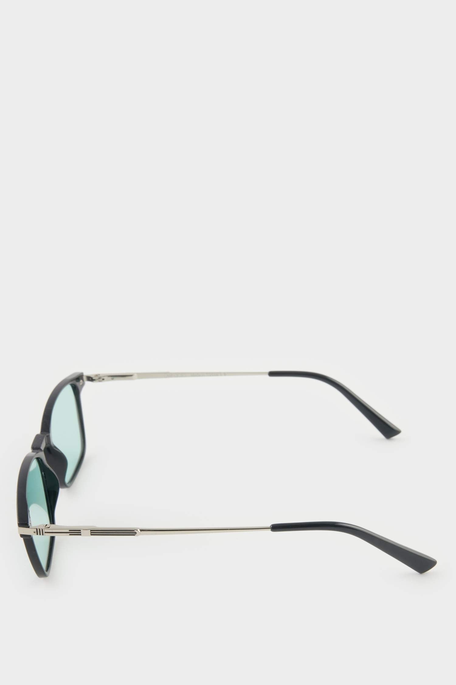 Men's Oval Large Colorful Metal Frame Gradient Glass Polarized Sunglasses