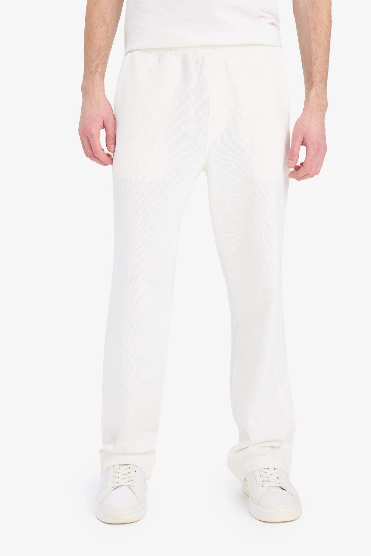 Loose Comfortable Fit Wide Leg Cotton Trousers