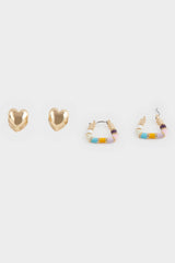 Women's 2-Pack Gold Earrings