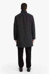 Regular Fit Stand Collar Pocketed Zip-Up Lined Cashmere Parka