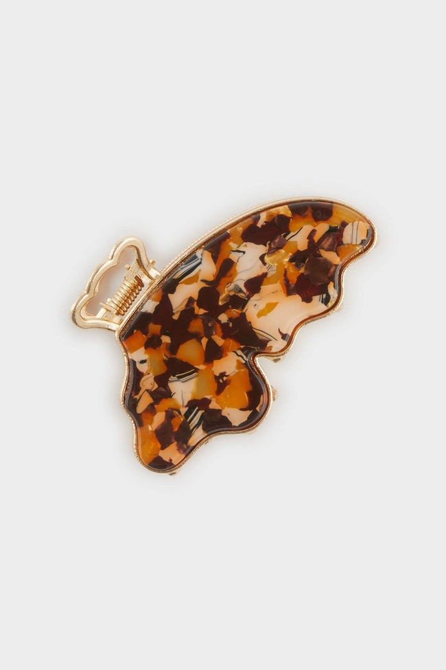 women Leopard Butterfly Motif Latch Buckle Hover Image