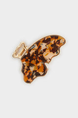 women Leopard Butterfly Motif Latch Buckle