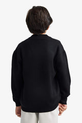 Boys Half Zippered Cardigan