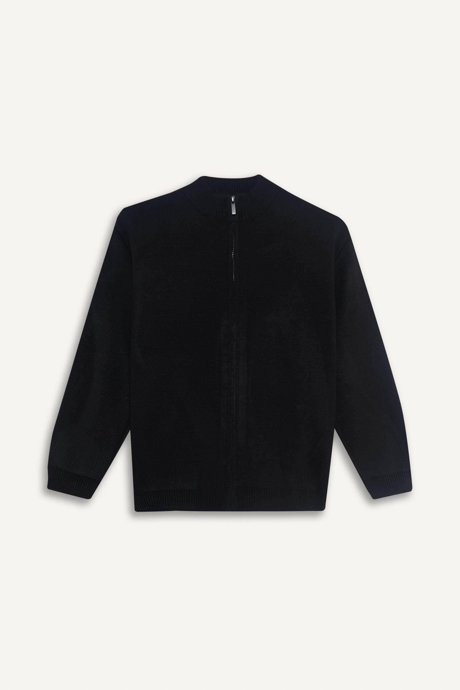 Boys Half Zippered Cardigan