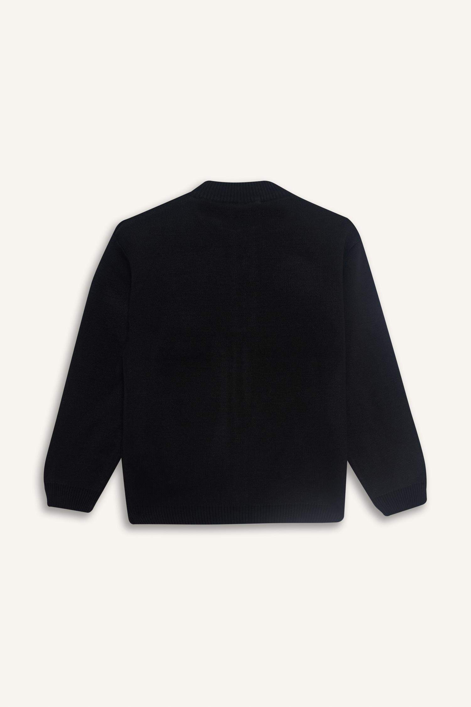 Boys Half Zippered Cardigan