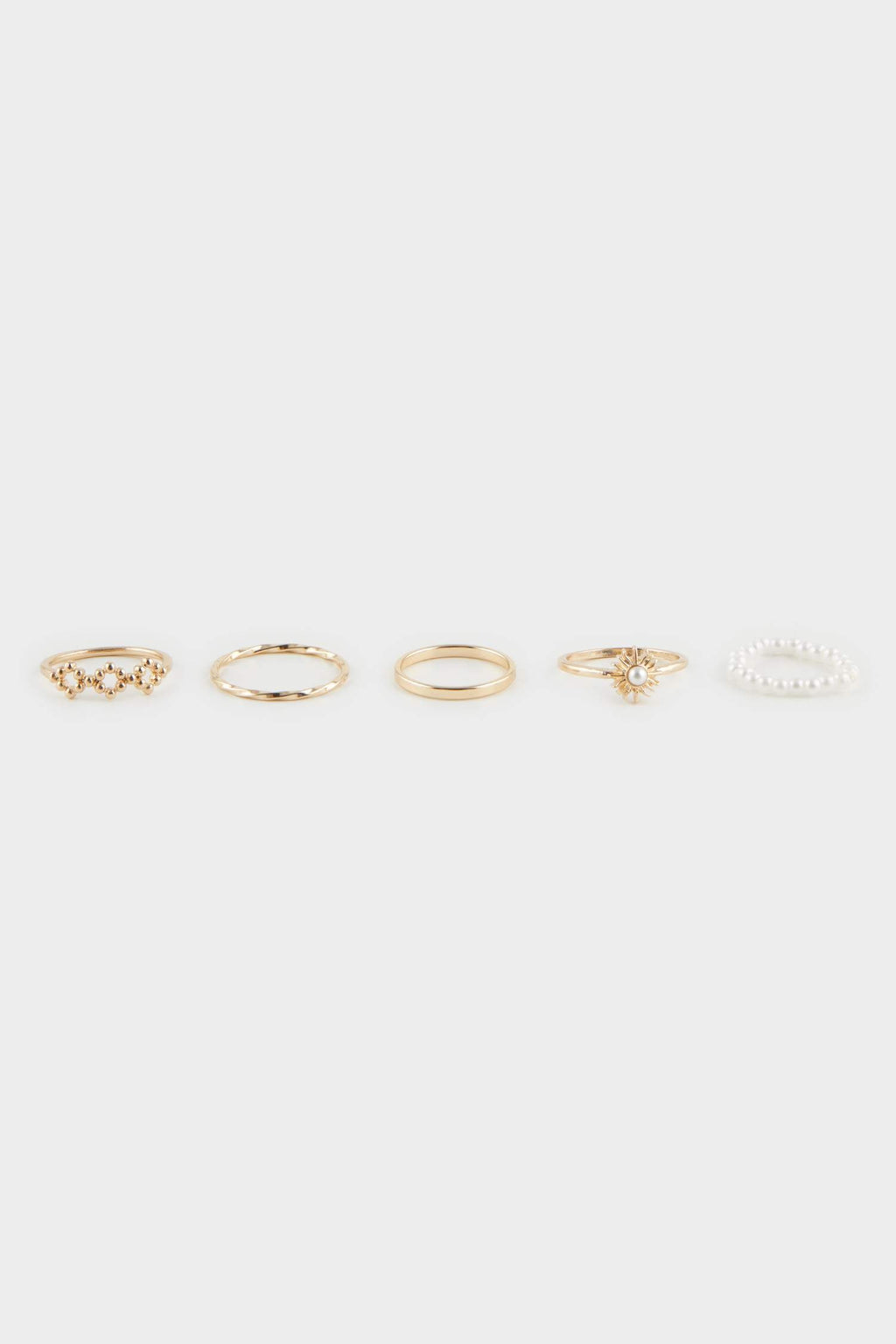 women 5-Piece Gold Ring