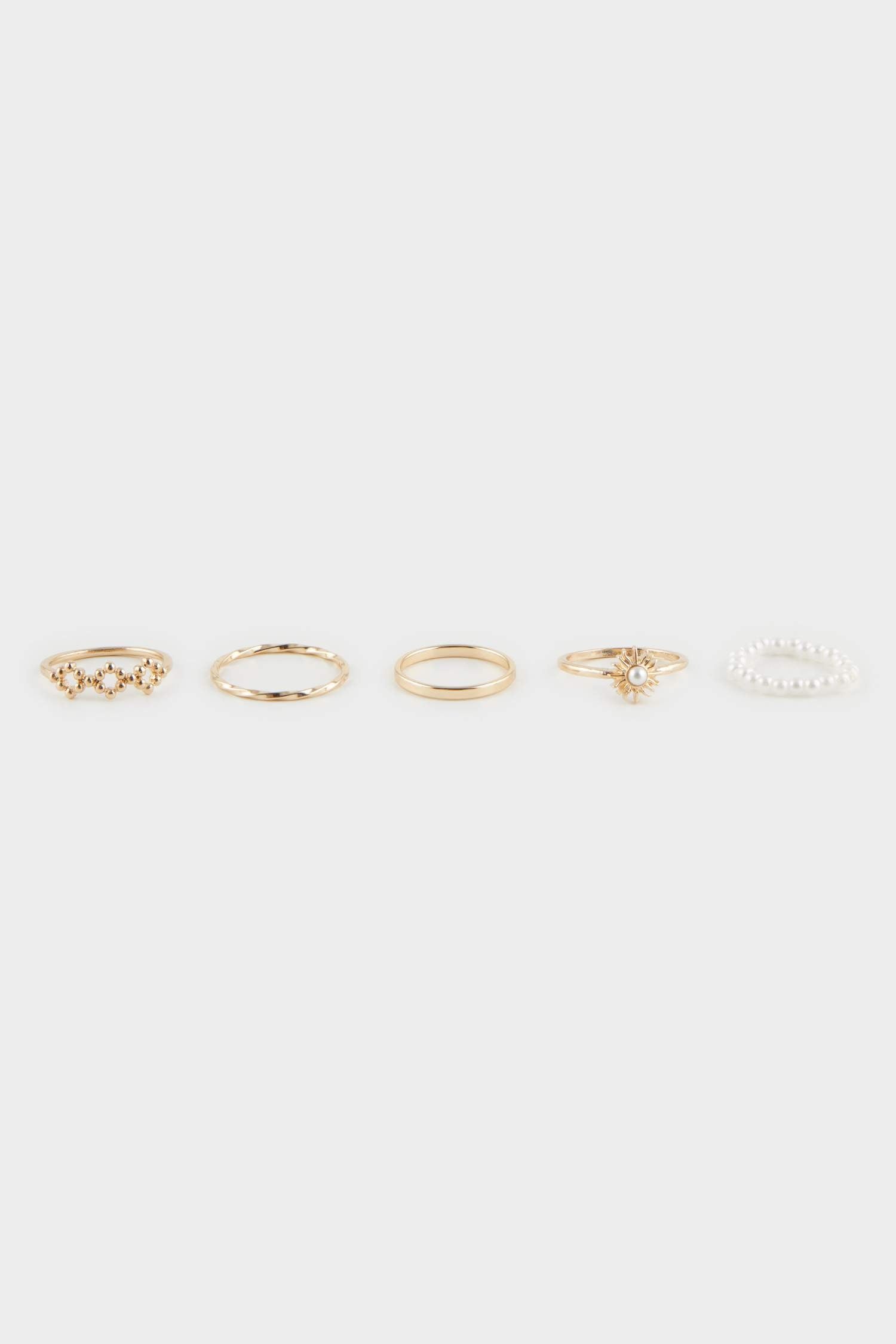 women 5-Piece Gold Ring
