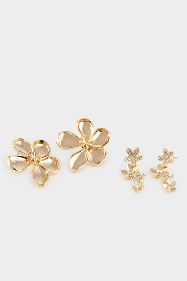 women 2-Pack Flower Earrings Main Image