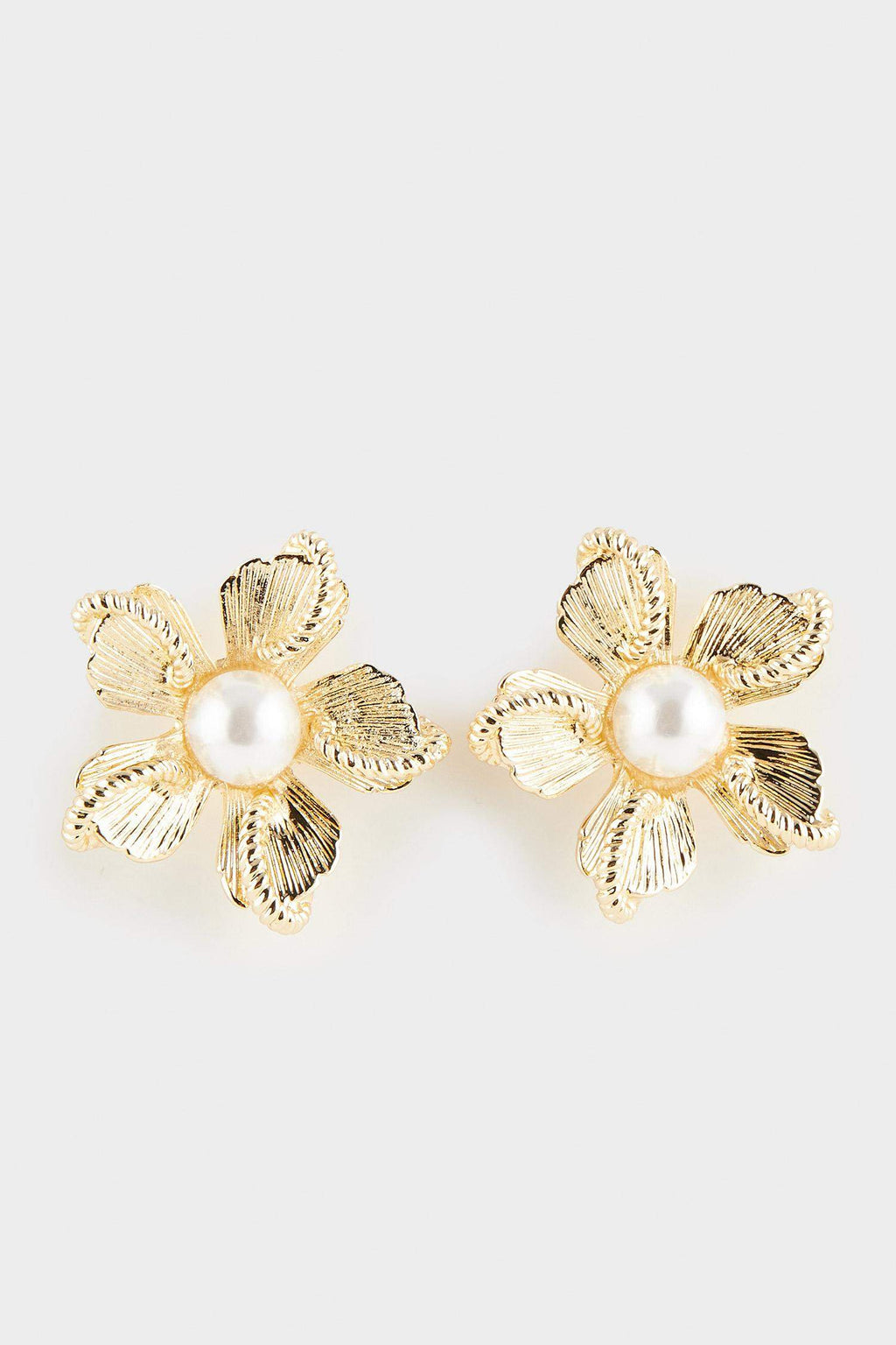 Women Flower Gold Earrings