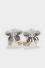 Women Flower Silver Earrings