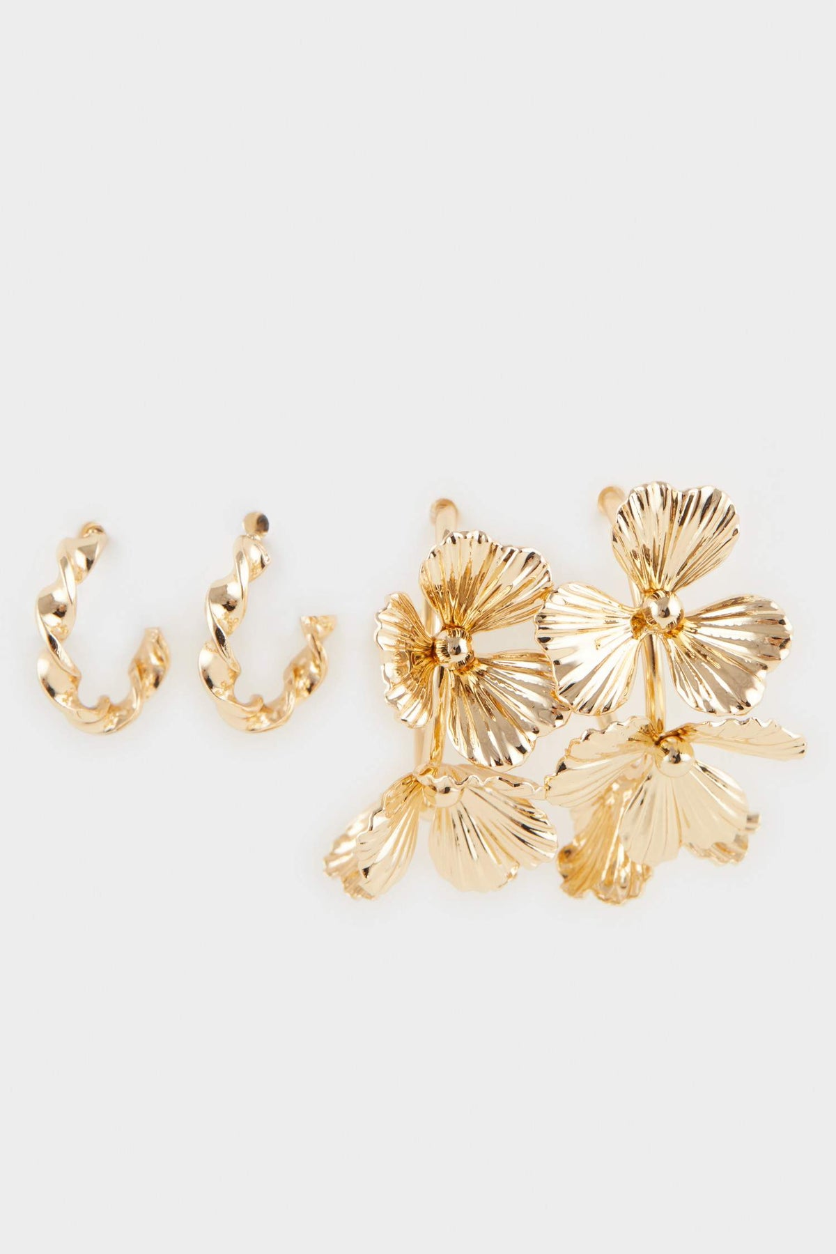 Women 2-Pack Gold Earrings
