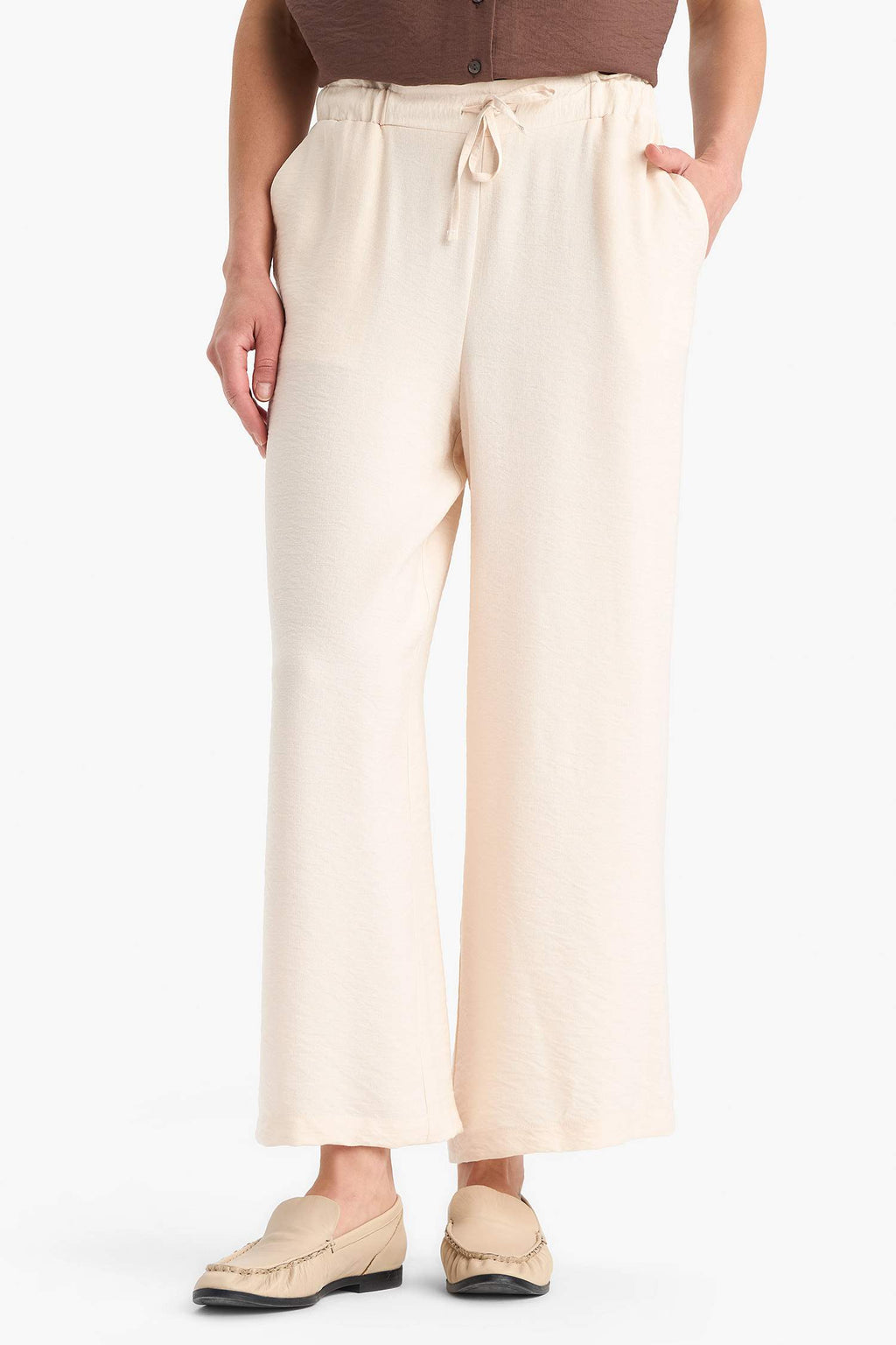 Regular Fit Wide Leg Trousers