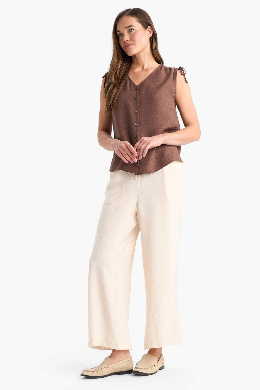 Regular Fit Wide Leg Trousers