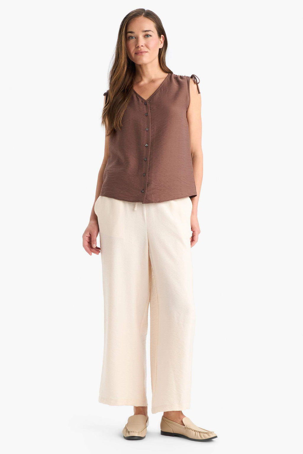 Regular Fit Wide Leg Trousers