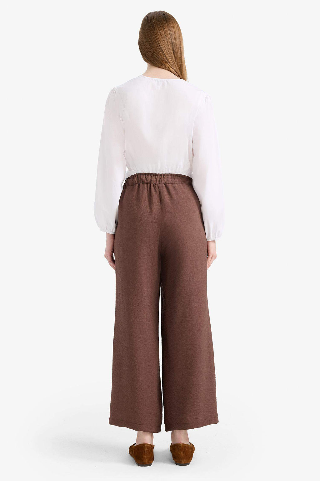 Regular Fit Wide Leg Trousers