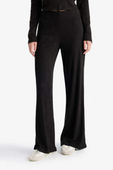 Elastic Waist Flare Fit Wide Leg Sweatpants