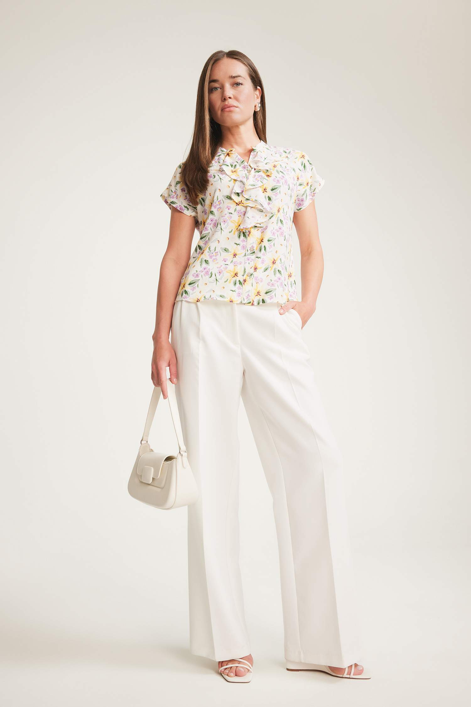 Regular Fit Flap Collar Short Sleeve Shirt