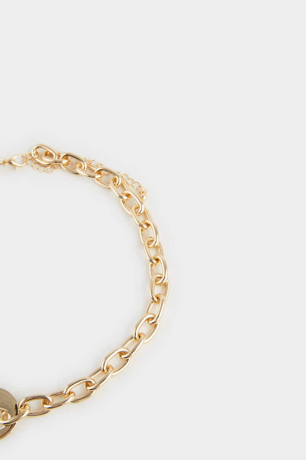 Women's Blue Rope Detailed Gold Necklace