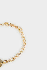 Women's Blue Rope Detailed Gold Necklace