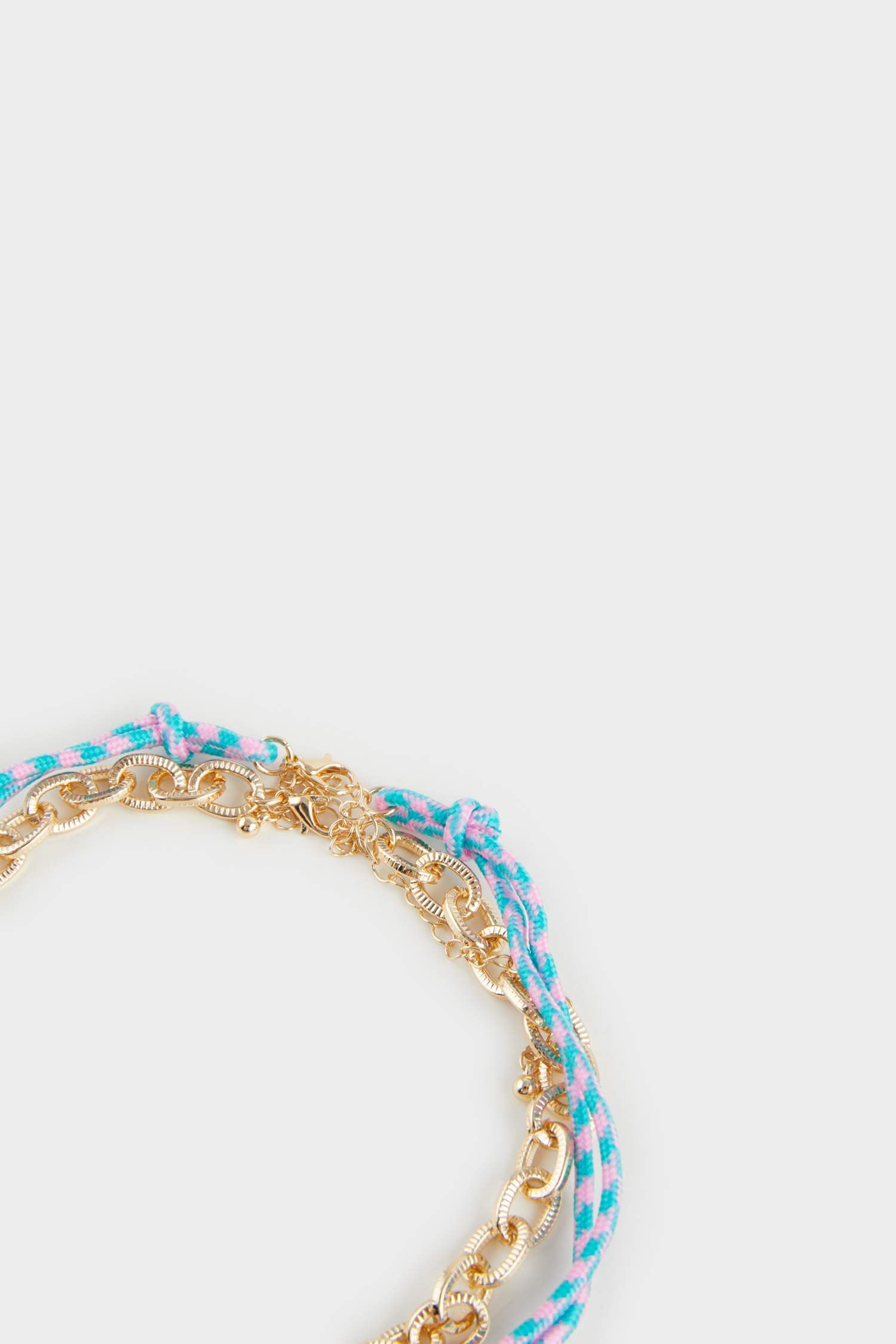 Women 2-Piece Blue Gold Necklace