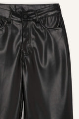 Straight Fit Double Pocket High Waist Midi Trousers