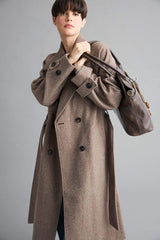 Regular Fit Buttoned Cashmere Long Coat