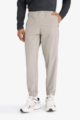 Slim Fit Narrow Cut Woven Sports Jogger Sweatpants with Zip Pockets