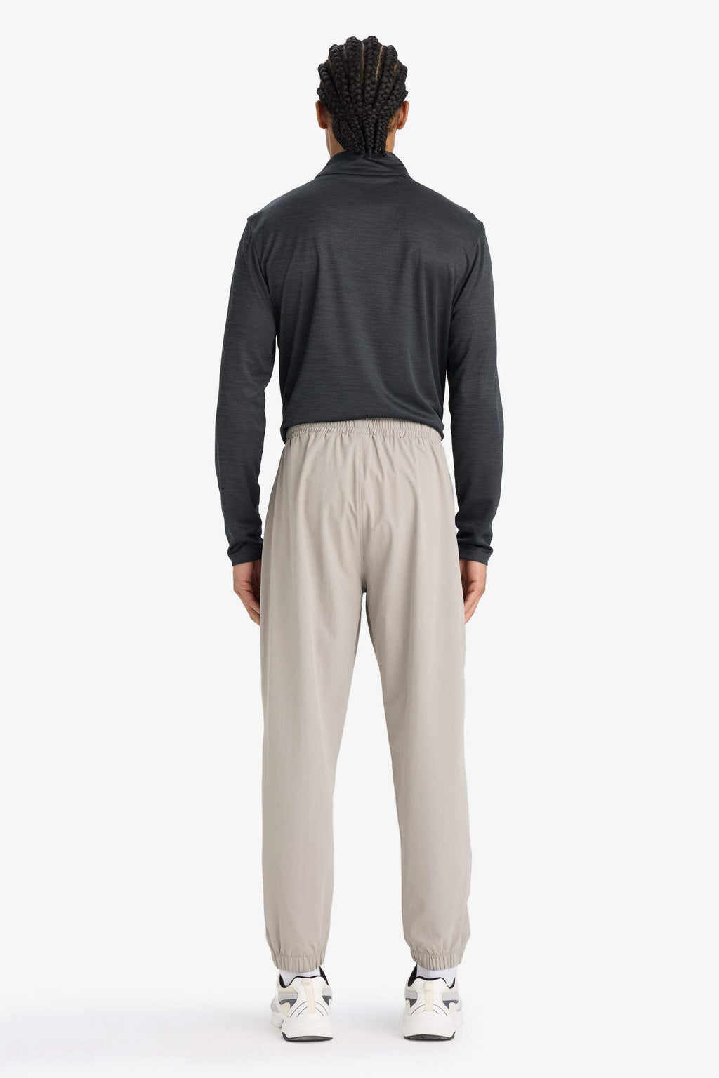 Slim Fit Narrow Cut Woven Sports Jogger Sweatpants with Zip Pockets