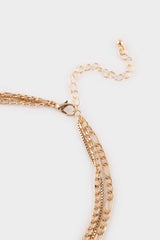 Women 3-Piece Black Stone Gold Necklace