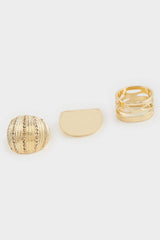 Women 3-Piece Gold Ring