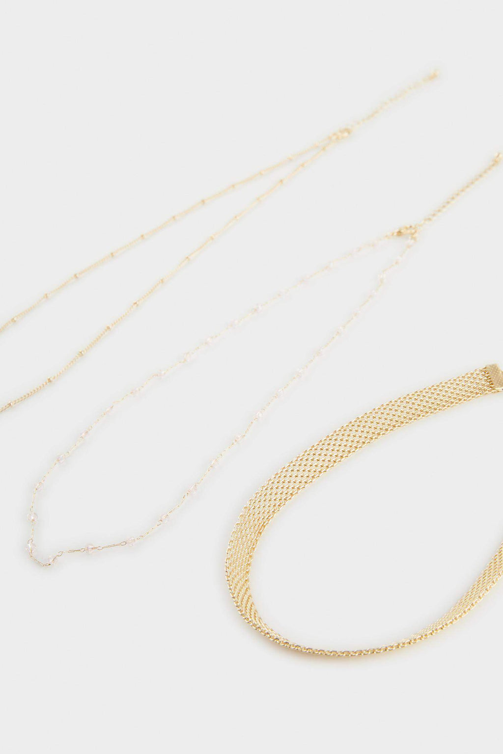Women's 3-Piece Gold Necklace