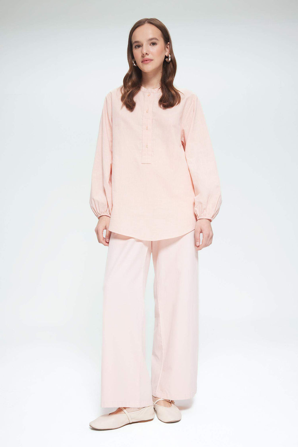 Wide Leg Linen Blend Wide Leg Trousers