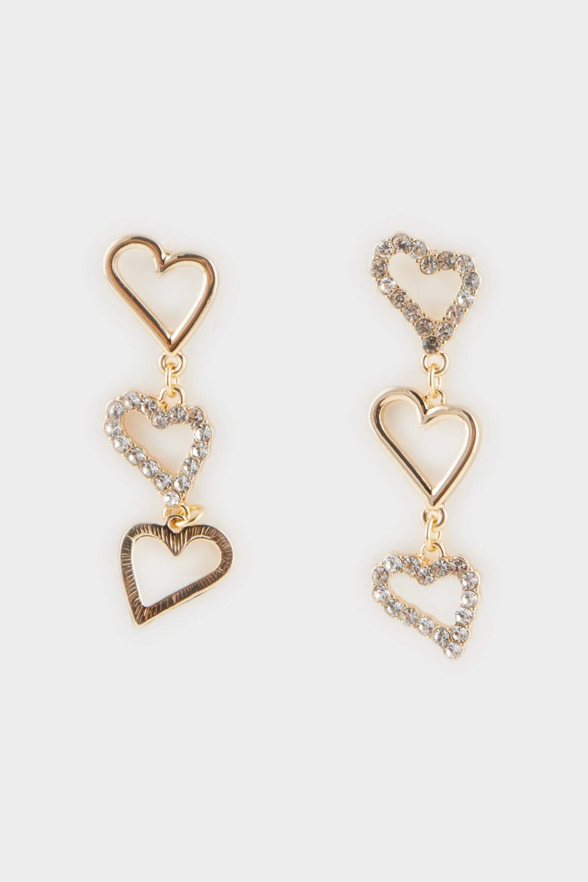Women's Heart Gold Earrings