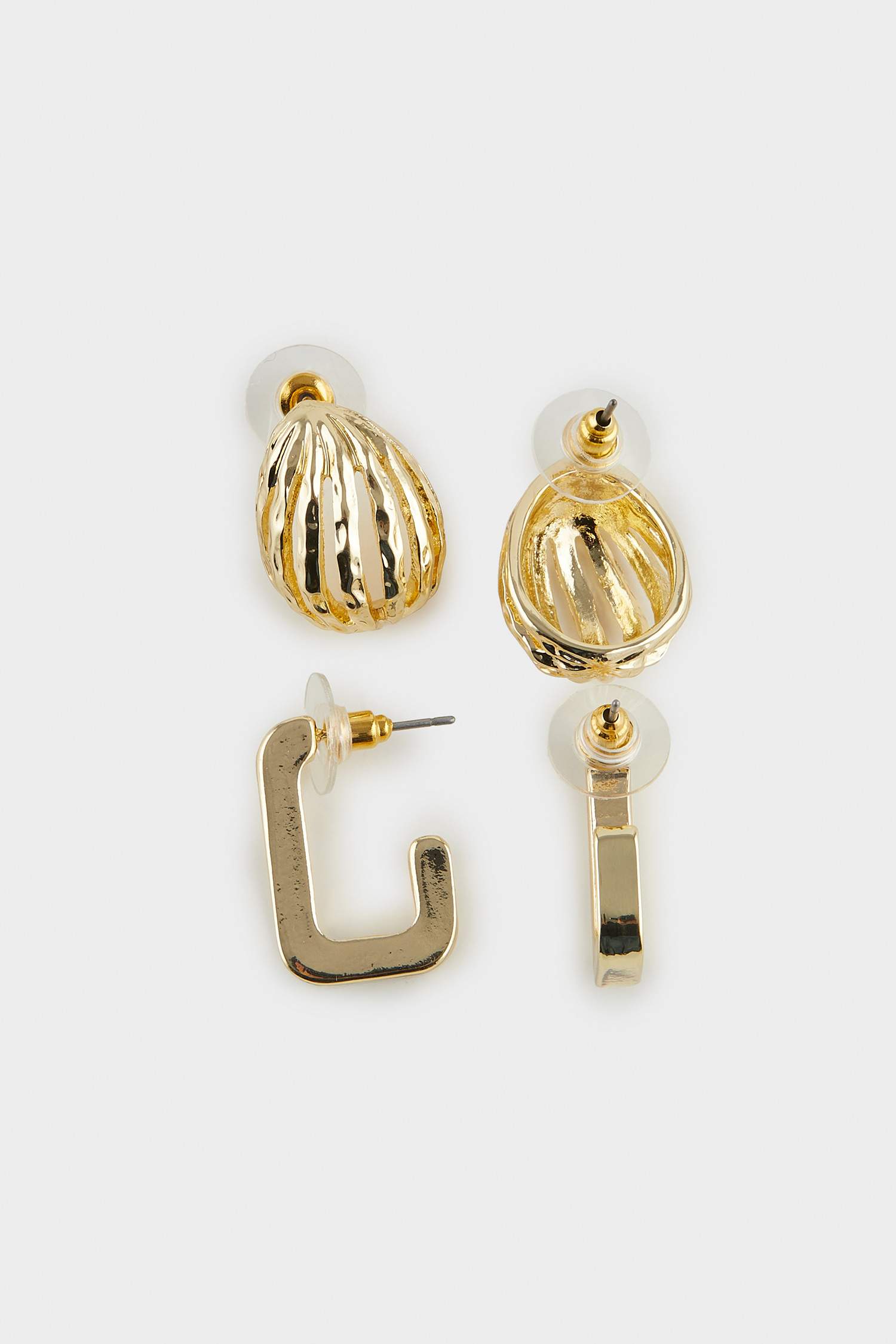 Women 2-Pack Gold Earrings