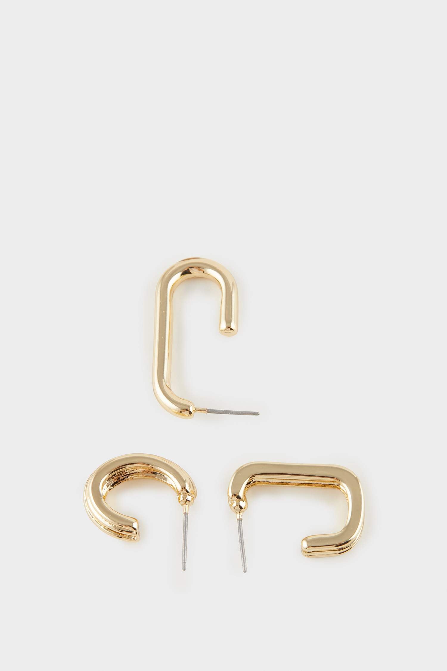 Women 3-Piece Gold Earrings